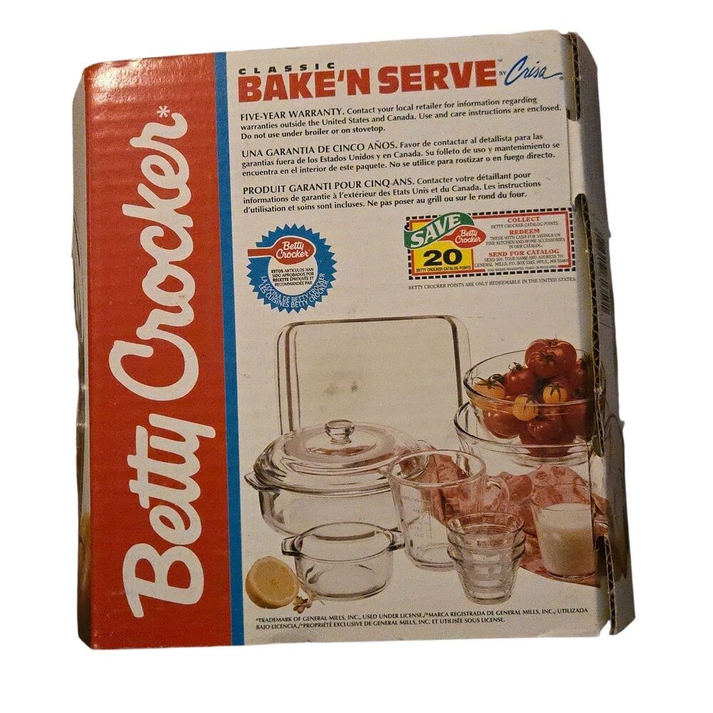 Vintage Betty Crocker New In Box (NIB) Fluted Pie Plate 8.5 X 1.5 1995 - Picture 2 of 8